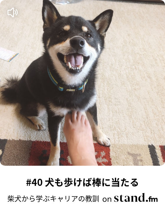 40 犬も歩けば棒に当たる 柴犬から学ぶキャリアの教訓 Stand Fm