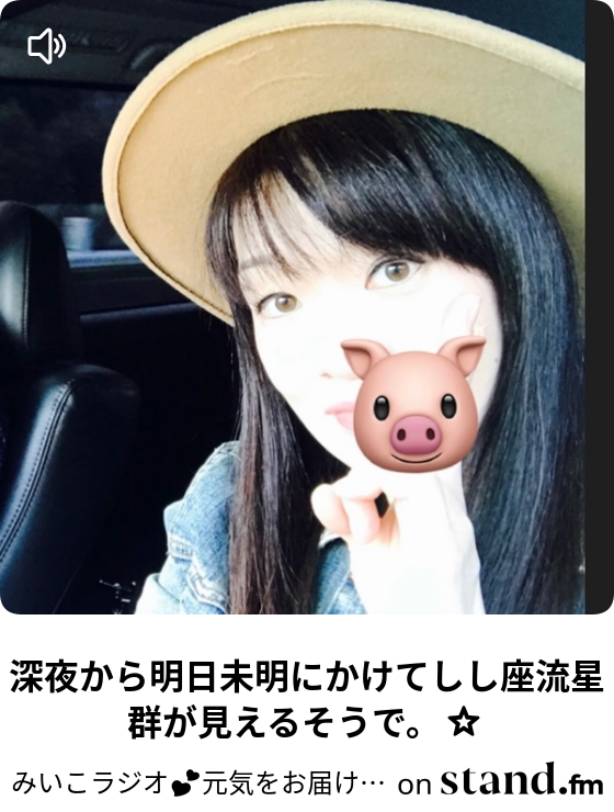 深夜から明日未明にかけてしし座流星群が見えるそうで みいこの自由時間 Youtube女子キャンプ配信中 Stand Fm