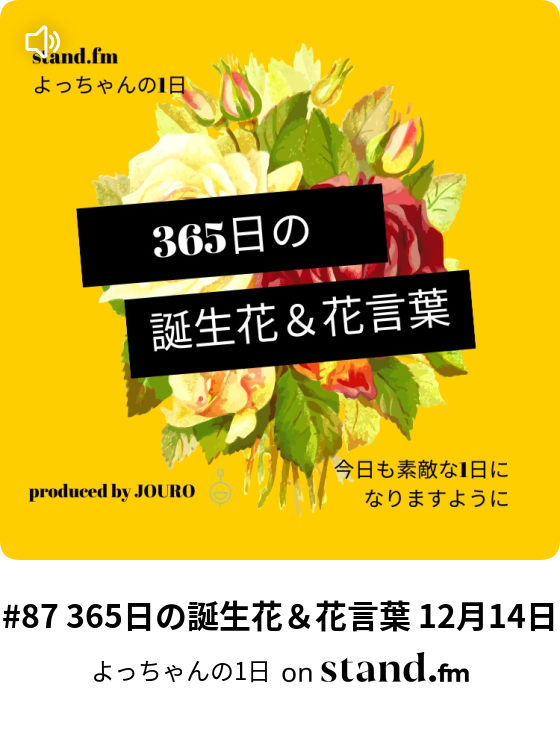 87 365日の誕生花 花言葉 12月14日 よっちゃんの1日 Stand Fm